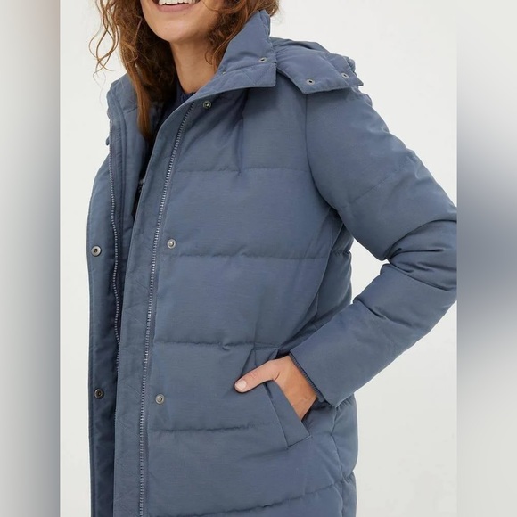 NWT - Fat Face Women’s Quilted Hooded Long Puffer - US 10/L - Picture 3 of 16